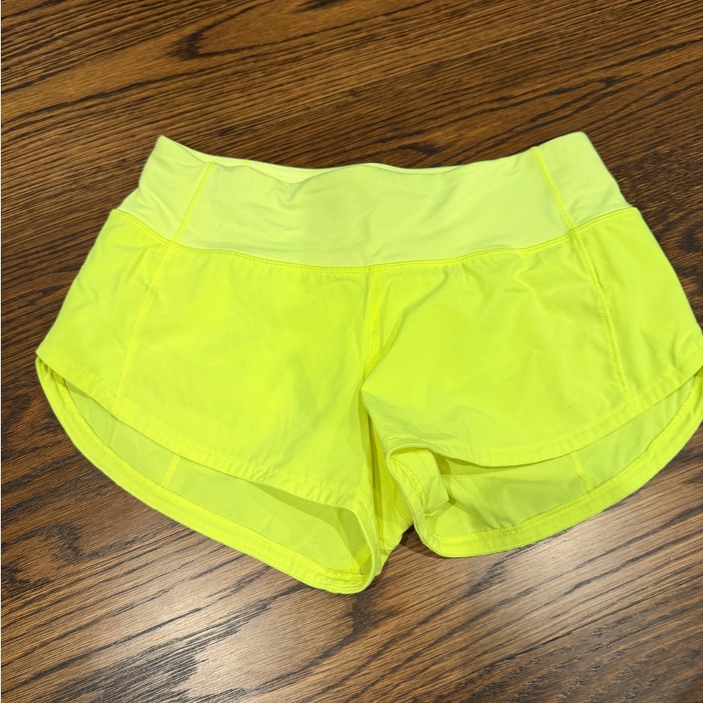 Lululemon Athletica Bright Yellow Athletic Shorts